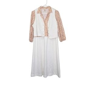 Vintage Union Made 70s Style Secretary Dress Vest ILGWU